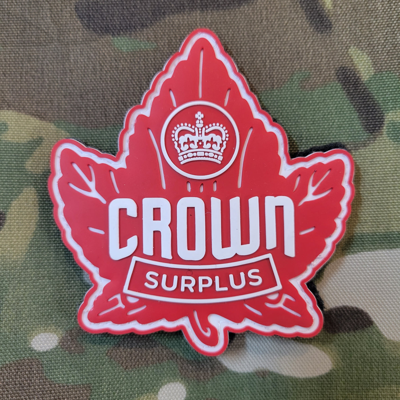 Crown Surplus Maple Leaf PVC Morale Patch