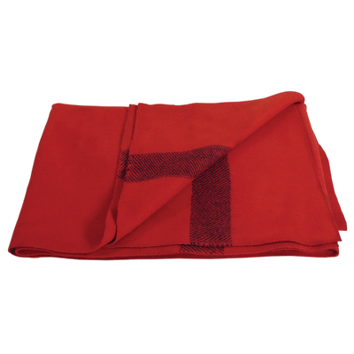 Big Red Blanket with accented stripe