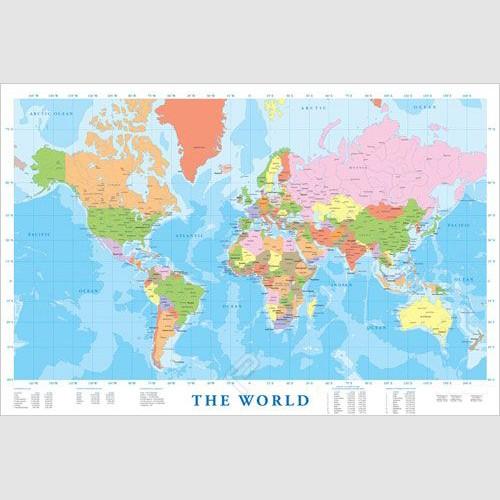 Poster - Modern Map of the World