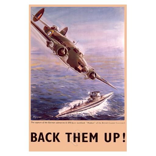 Poster - Back Them Up! - Capture of a Submarine - Giclee Print on Photo Paper