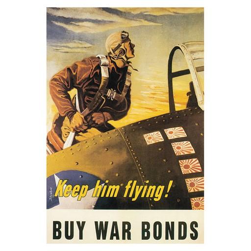 Poster - Keep Him Flying! 1942 - Giclee Print on Photo Paper