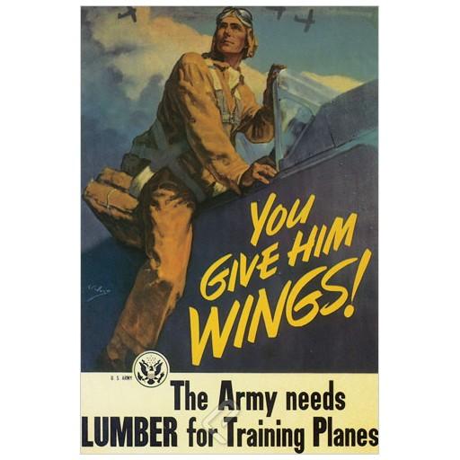 Poster - You Give Him Wings! 1942 - Giclee Print on Photo Paper