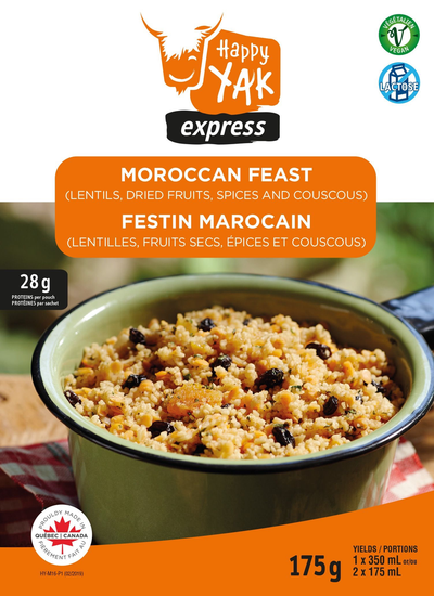 Happy Yak Moroccan Couscous and Lentils, Vegan, Lactose Free