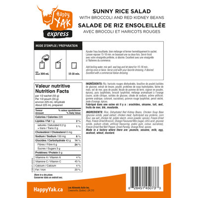 Sunny Rice Salad+ Broccoli & Kidney Bean Gluten & Lactose Free