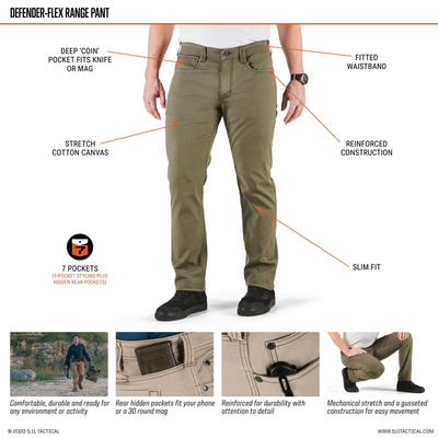 5.11 Tactical Defender-Flex Range Pant Slim
