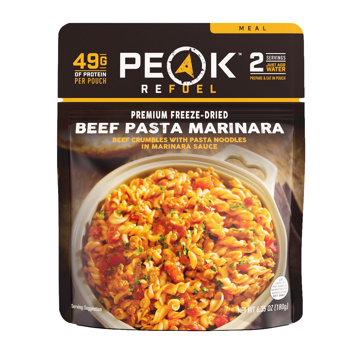 Peak Refuel,  Beef Pasta Marinara Meal