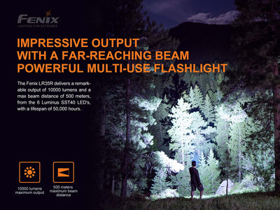 LR35R 10000 Lumen Rechargeable Flashlight