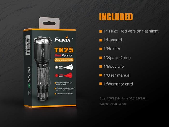 TK25 Red Version 1000 Lumens