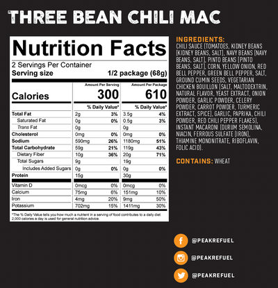 Peak Refuel,  Three Bean Chili Mac